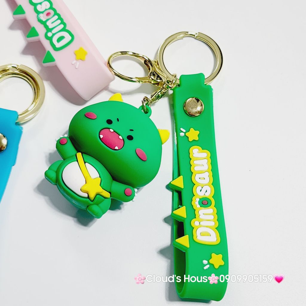 Móc Khóa Khủng Long Đeo Giỏ Kute Dinosaur