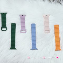 Dây Apple Watch Silicone Basic Chống bẩn Hai màu có nam châm siêu xịn