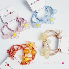 Đồ cột tóc dây thun Charm Hoa trong nhiều màu (cặp)