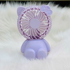 Mini Fan - Quạt Cầm Tay - Để Bàn Hello Kitty Ngồi (nhiều màu)