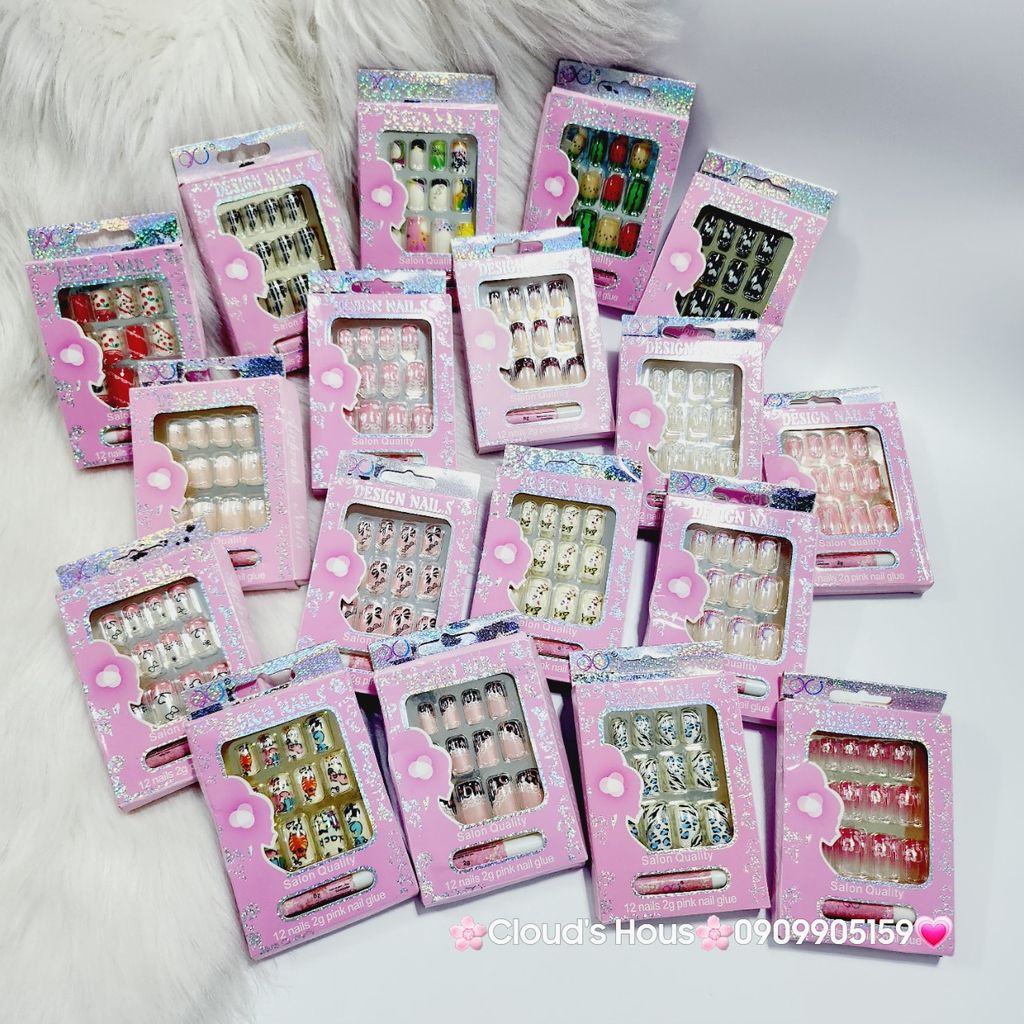 Bộ Móng Giả 12 móng nhiều mẫu -Nail