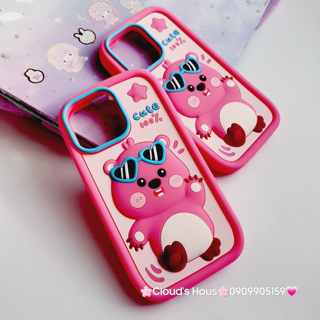 Case Ốp điện thoại iPhone Su dẻo Chuột Loopy Đeo Kính Cute 100% Viền Xanh iPhone 11/12/13/14/15/Pro/Promax
