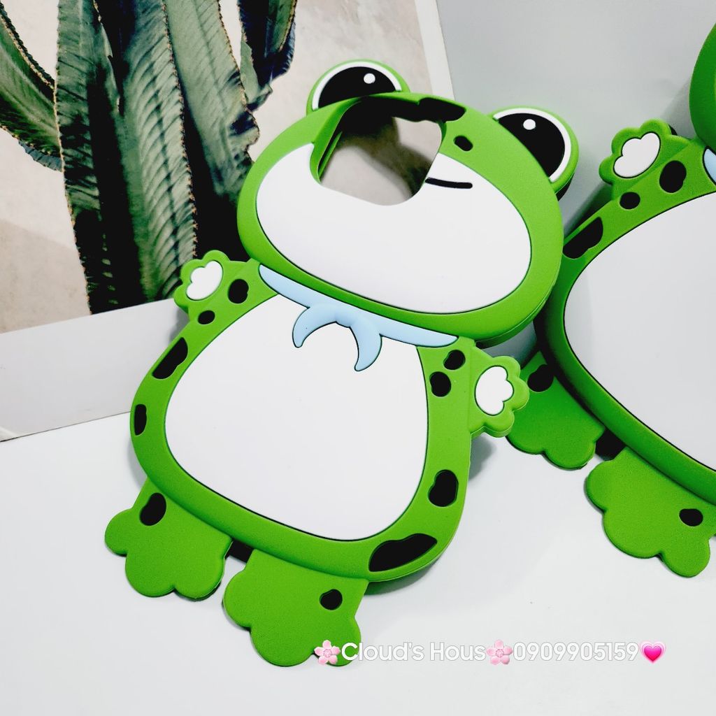 Case Ốp điện thoại iPhone Ếch xanh đeo khăn quàng Su dẻo iPhone 11/12/13/14/15/Plus/Pro/Promax