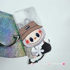 Case Ốp điện thoại iPhone Labubu Hoa Cúc Ánh Lông Vũ Bạc Hologram iPhone 7+/8+/X/XSM/11/12/13/14/15/Plus/Pro/Promax