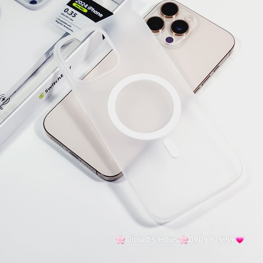 Case Ốp điện thoại iPhone Switcheasy Ultra Slim Nhám Lụa Siêu Mỏng Magsafe 0.35mm 16/Plus/Pro/Promax