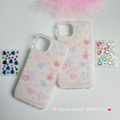 Case Ốp điện thoại iPhone Trái tim Đính đá iPhone 11/12/13/14/Pro/Promax