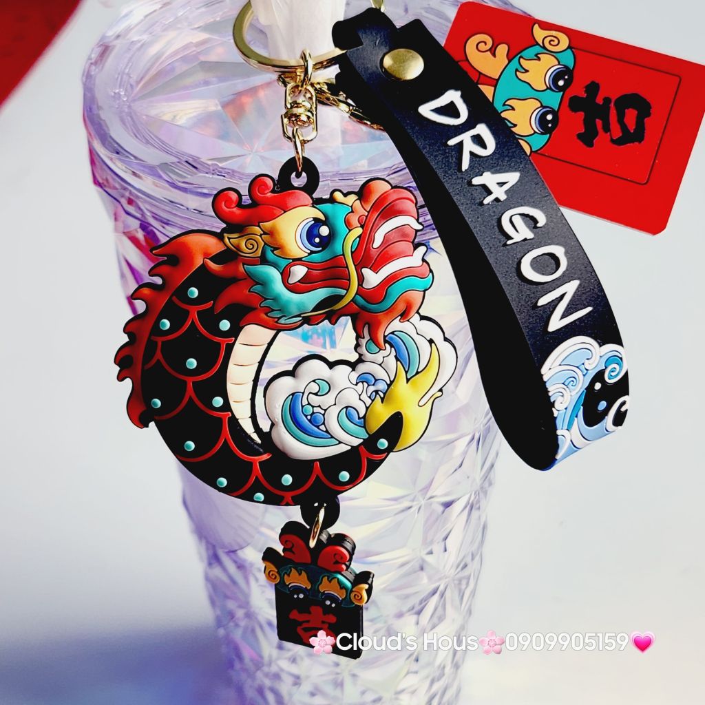 Móc Khóa Rồng Nước Phun Lửa Tết Dragon - TẾT