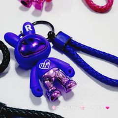 Móc khóa Thỏ Hologram R dây da