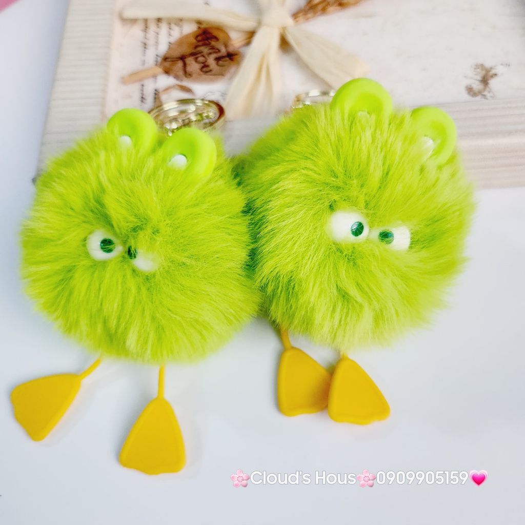 Móc Khóa Cục Bông Monster Tức Giận Chân Vịt