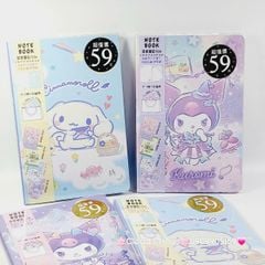 Sổ Tay - Vở Sanrio Kuromi Cinnamoroll Melody Hello Kitty Cho bé (ĐÀI LOAN)