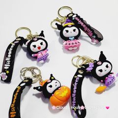 Móc Khóa Kuromi Đen dây Halloween