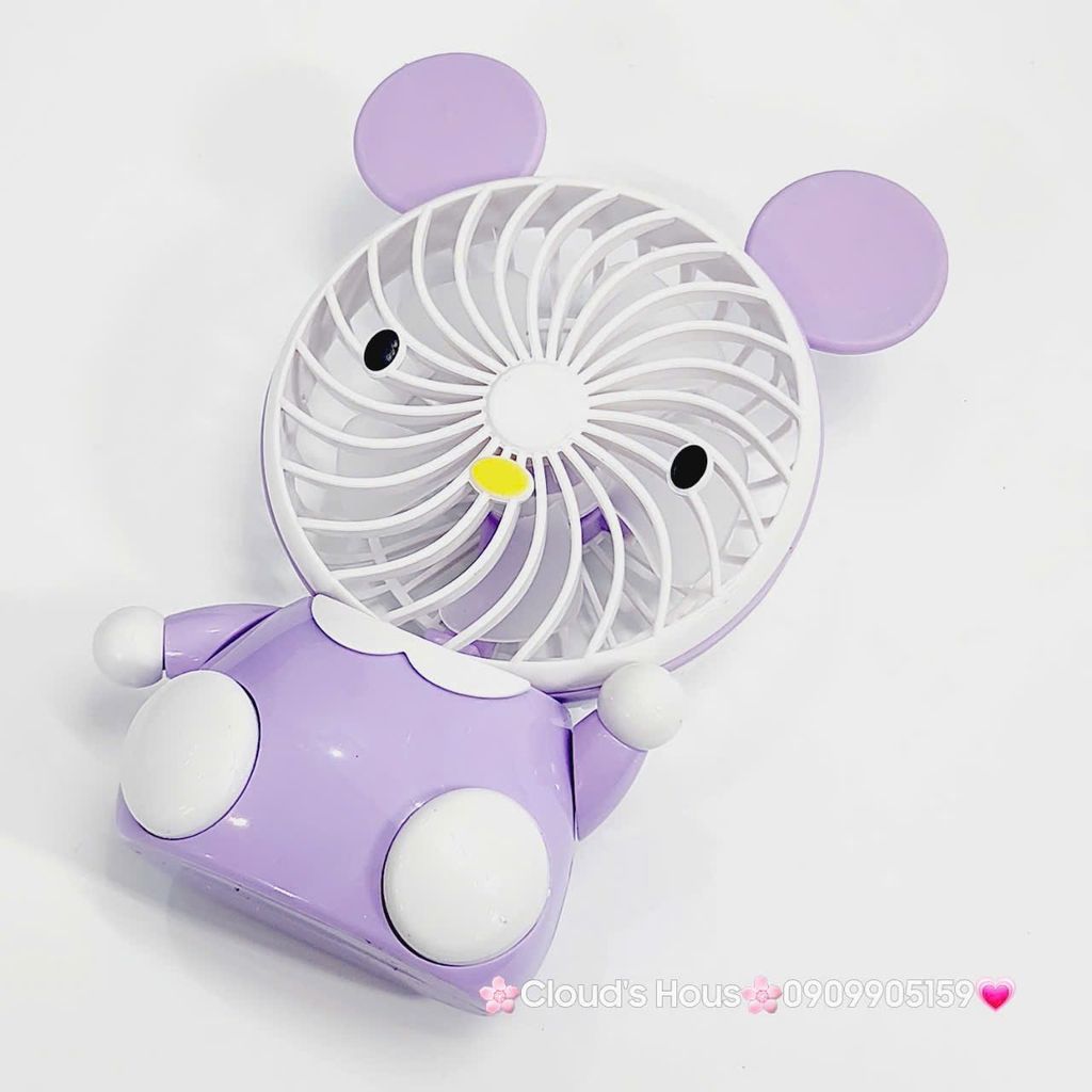 Mini Fan - Quạt Cầm Tay - Để Bàn Voi Mặc Yếm