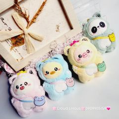 Móc Khóa Gấu Bông Đeo Túi Cosplay Nhiều Màu Dễ Thương (Có hương thơm)
