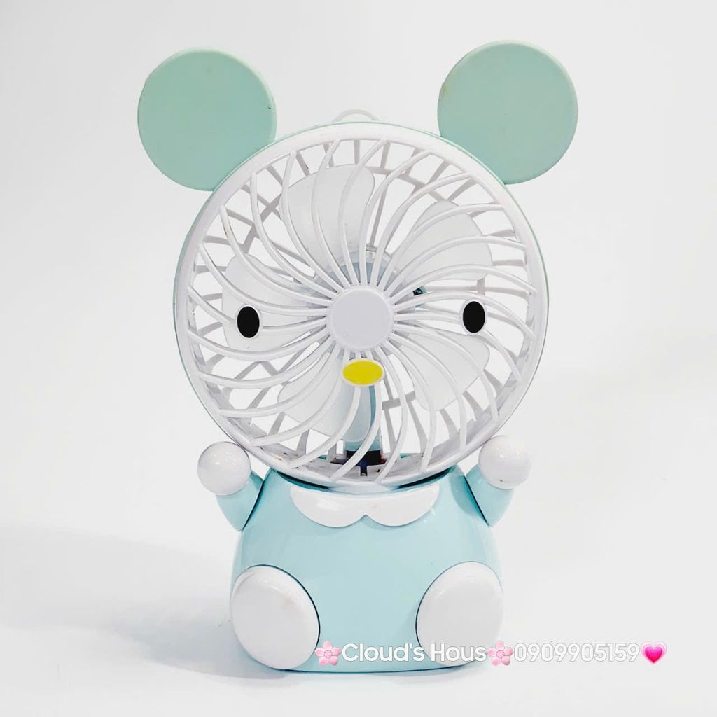 Mini Fan - Quạt Cầm Tay - Để Bàn Voi Mặc Yếm