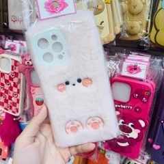 Case Ốp điện thoại iPhone Thỏ Hồng Bông Lông mịn tai thỏ iPhone 7+/X/XSm/11/11Promax/12/12Pro/12Promax