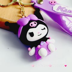Móc Khóa Kuromi Đen & Tím