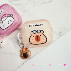 Cover Case Vỏ bảo vệ Airpod Chuột Capybara phao gợn sóng Airpod 1/2/3/Pro/Pro2