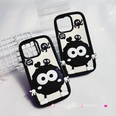 Case Ốp điện thoại iPhone Hòn Than Đen Cute Su dẻo 3D Nổi iPhone 11/12/13/14/15/Plus/Pro/Promax
