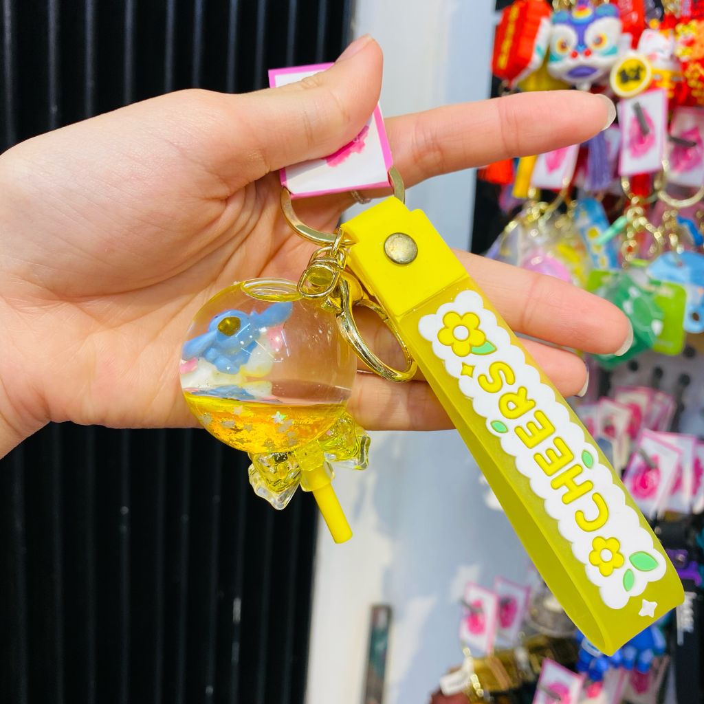 MÓC KHOÁ Kẹo Mút Bling Bling Nước