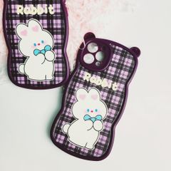 CASE IPHONE NHÁM DA TAI GẤU Tím  - THỎ Rabbit