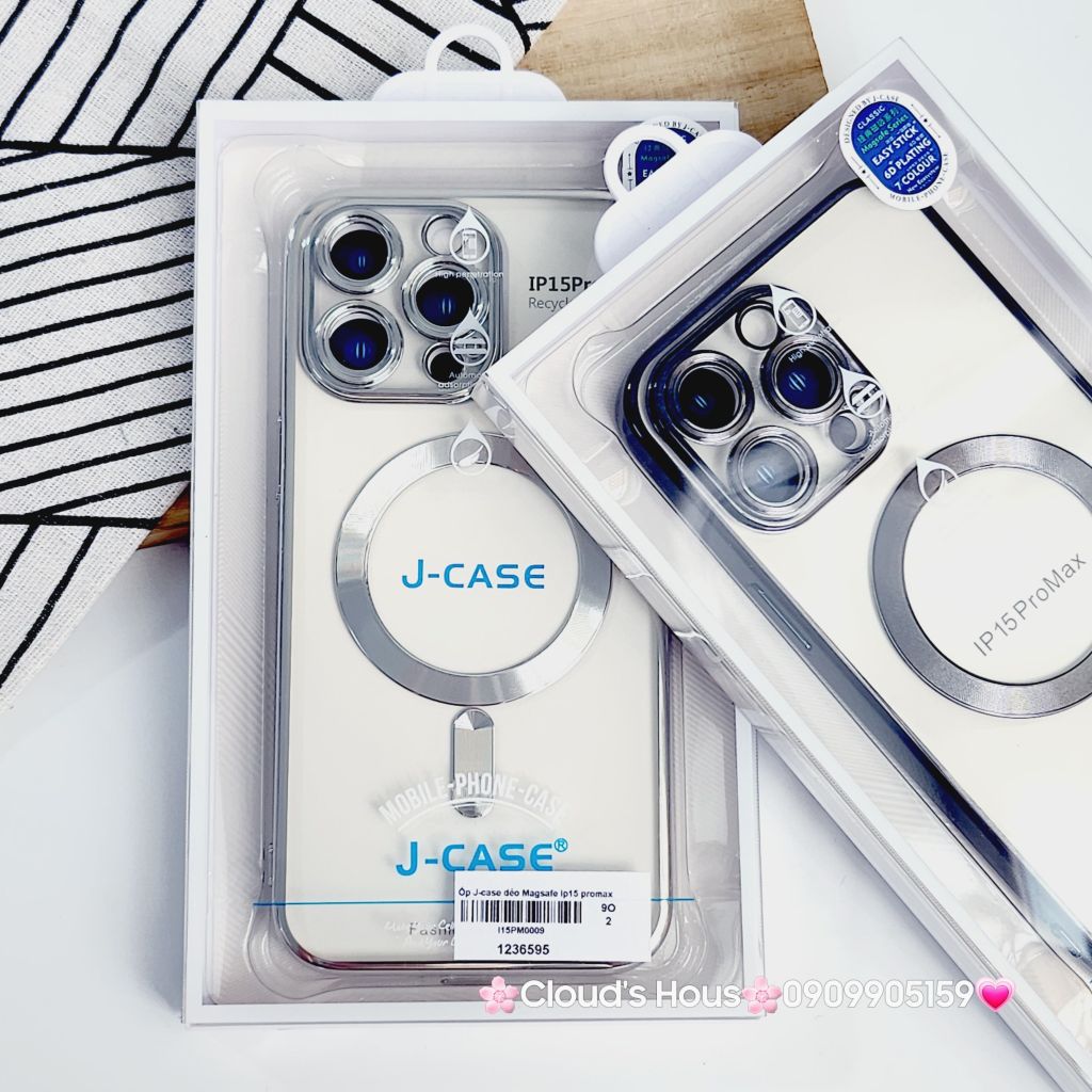 Case Ốp điện thoại iPhone J-Case Magsafe Trong Viền màu iPhone 15Promax