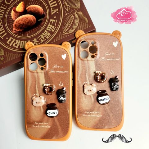 CASE ICON NỔI/ TAI GẤU HONNY COFFEE ( nâu cà phê)
