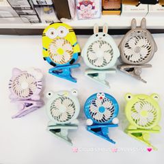 Mini Fan - Quạt kẹp Hình Động vật (Quạt sạc) Sz lớn