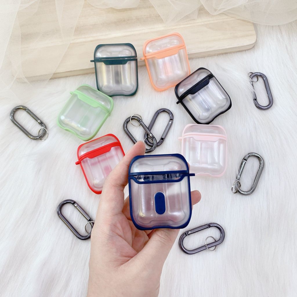 Cover Case Vỏ bảo vệ Airpod Trong Nhám Viền Màu Airpod 1/2/3/Pro/Pro2