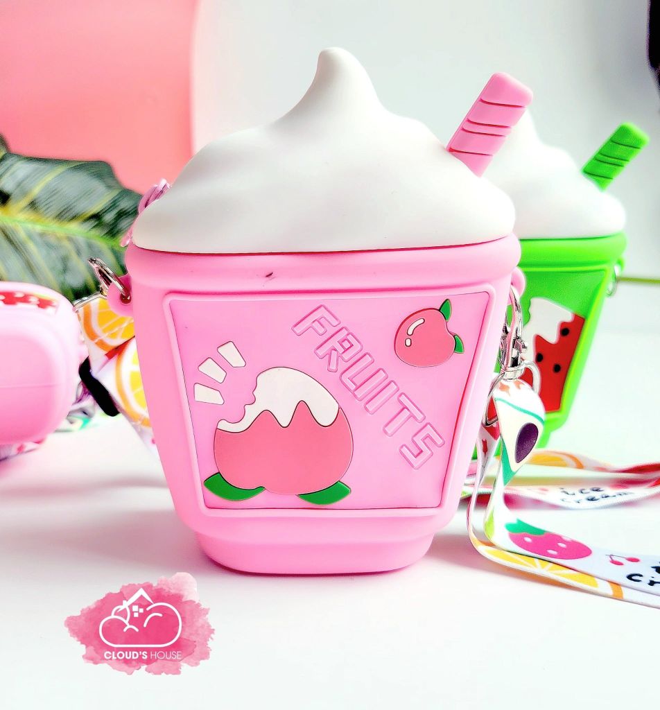 TÚI ĐEO CHÉO SILICONE LY NƯỚC TRÁI CÂY