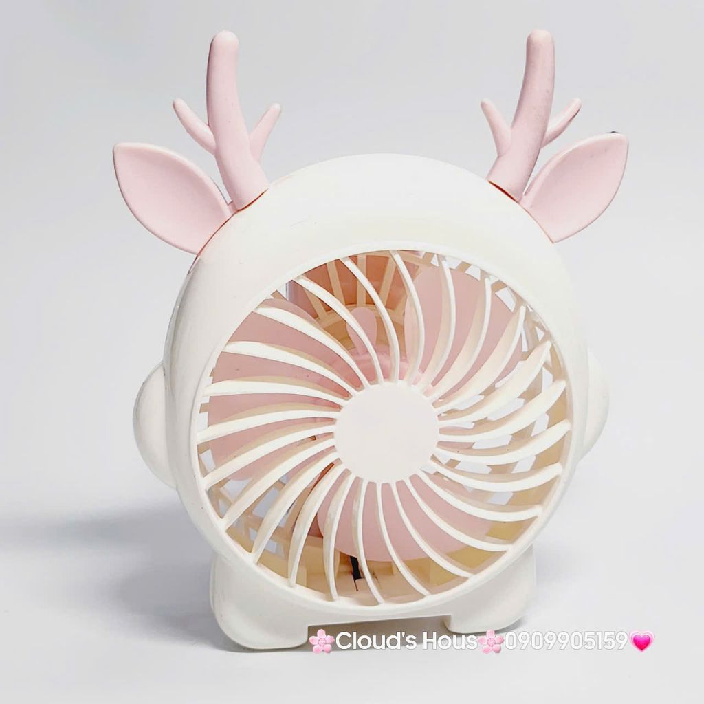 Mini Fan - Quạt Cầm Tay Có Tai Sừng Nhiều màu