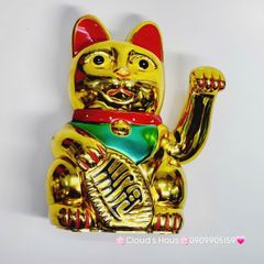 Mèo Thần Tài Mạ Vàng Nhiều Mẫu Nhiều Size