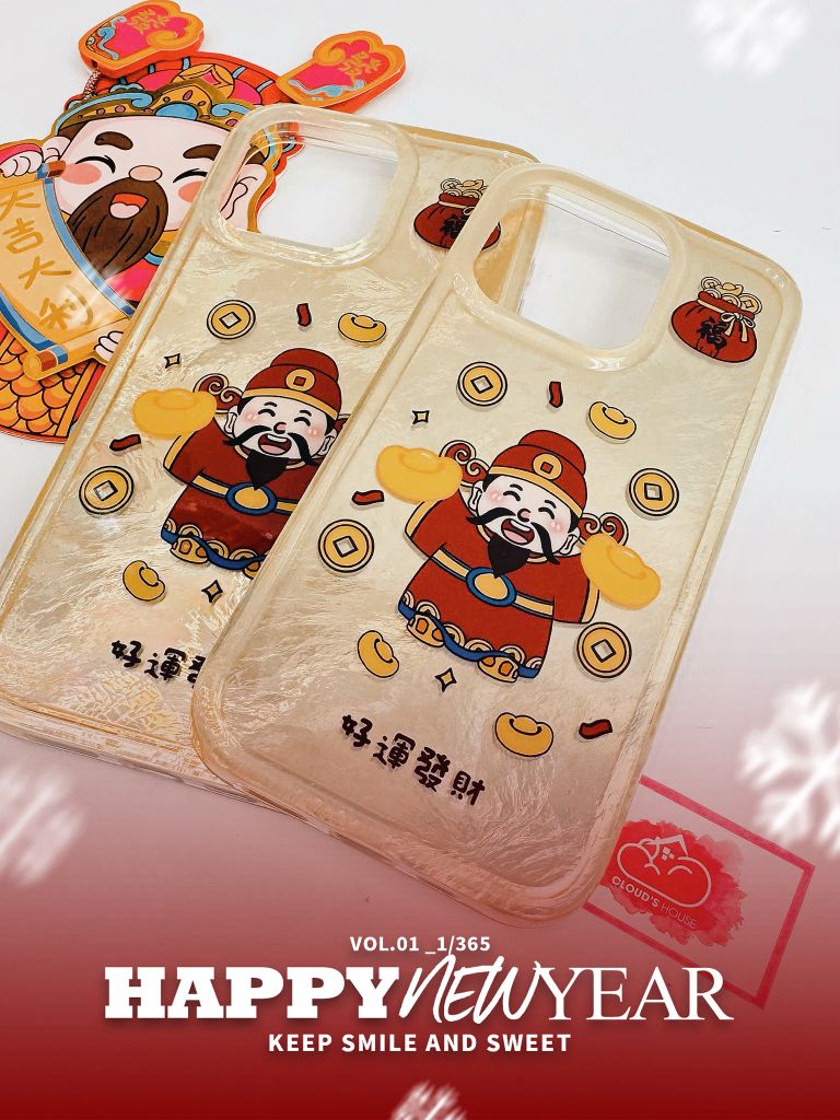 Case Ốp điện thoại iPhone Thần tài Vàng Ánh Hologram iPhone 11/12/13/14/15/Plus/Pro/Promax - TẾT