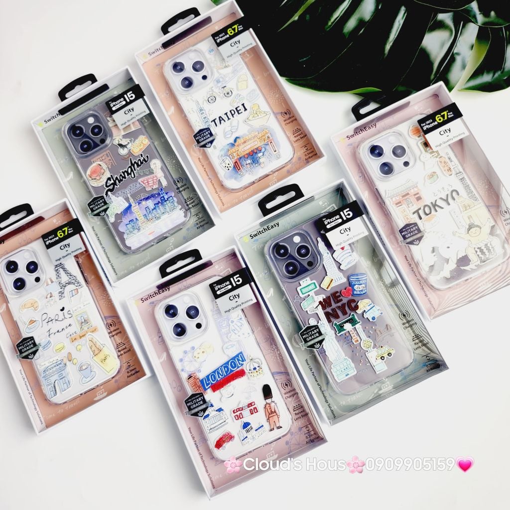Case Ốp điện thoại iPhone Switcheasy Chính Hãng Trong Stickers Du Lịch iPhone 15Promax