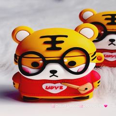Cover Case Vỏ bảo vệ Airpod Su dẻo Hổ Cam áo đỏ đi học Airpod 3 - TẾT