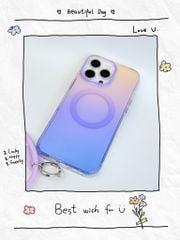 Case Ốp điện thoại iPhone TGVI'S Magsafe Trong Nhám Hologram iPhone 16/Pro/Promax