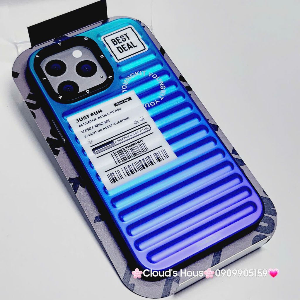 Case Ốp điện thoại iPhone Nhám Sọc ngang Hologram Youngkit chính hãng  iPhone 14/15/Pro/Promax