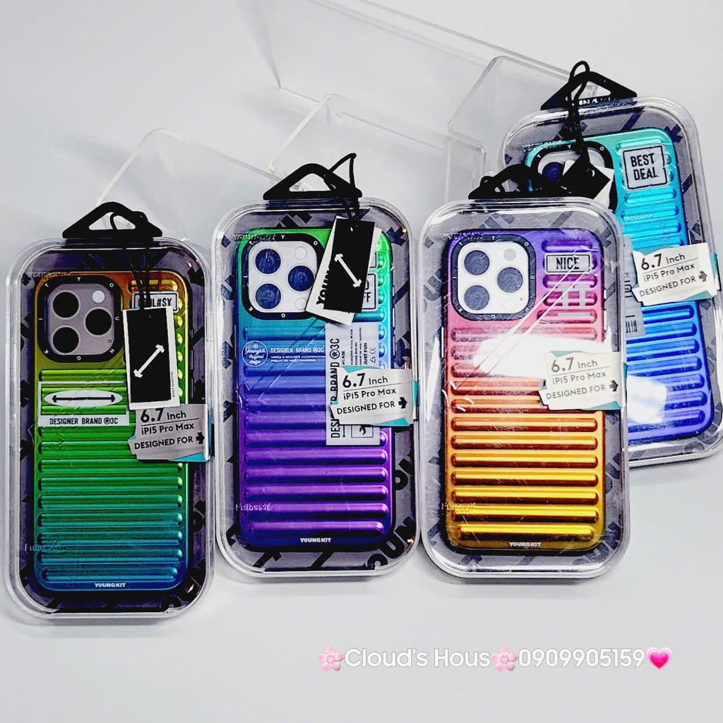 Case Ốp điện thoại iPhone Nhám Sọc ngang Hologram Youngkit chính hãng  iPhone 14/15/Pro/Promax