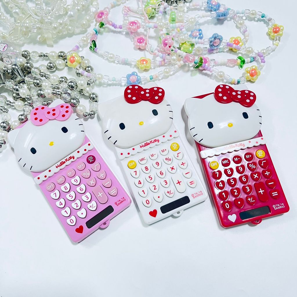 Máy Tính Hello Kitty Mini Cầm Tay (3 màu) - kèm dây charm KT966