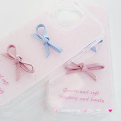 Case Ốp điện thoại iPhone Nơ Hồng nổi iPhone 12/13/14/15/16/Pro/Promax