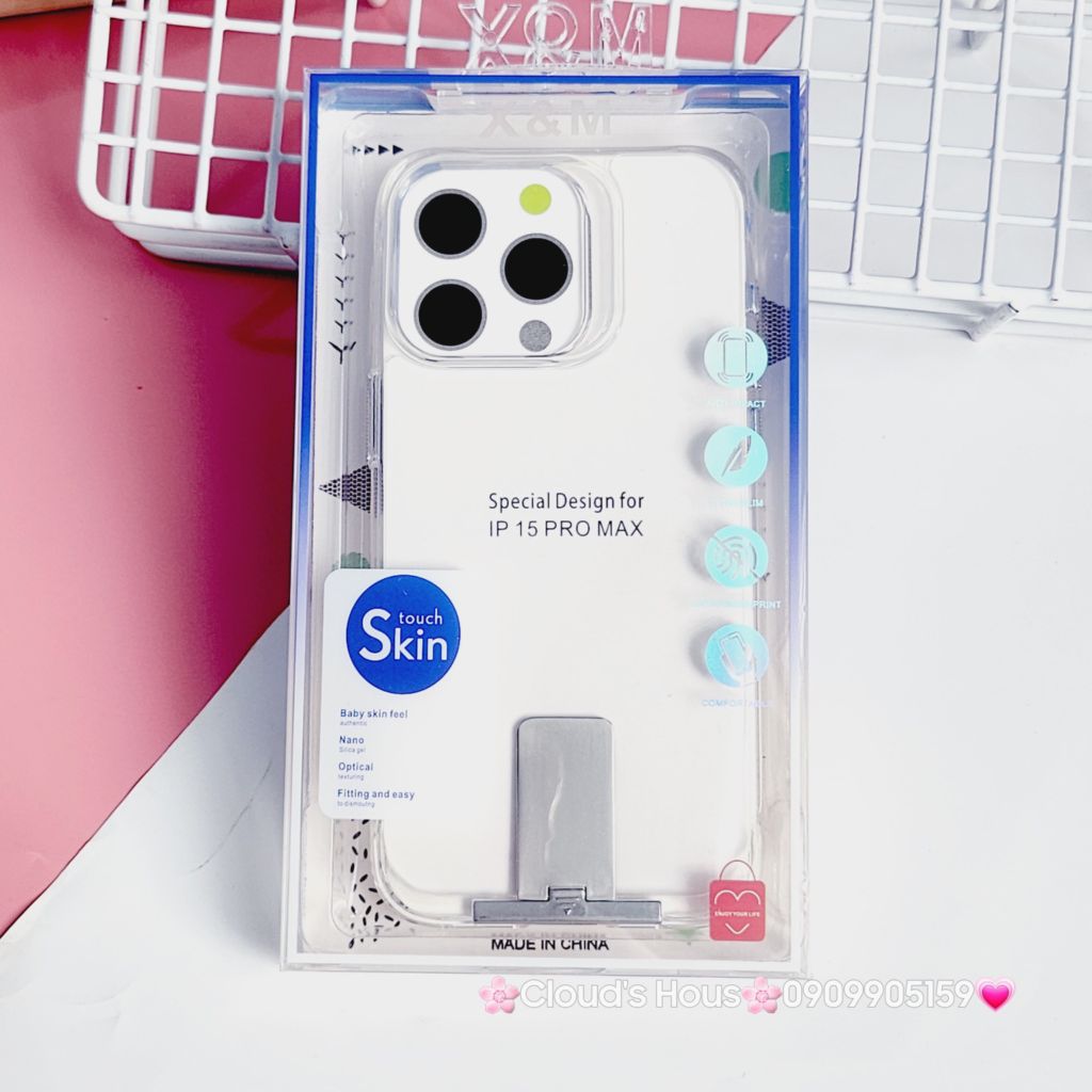 Case Ốp điện thoại iPhone X&M Trong viền hologram bóng iPhone 14Promax/ 15Promax (5 mẫu)