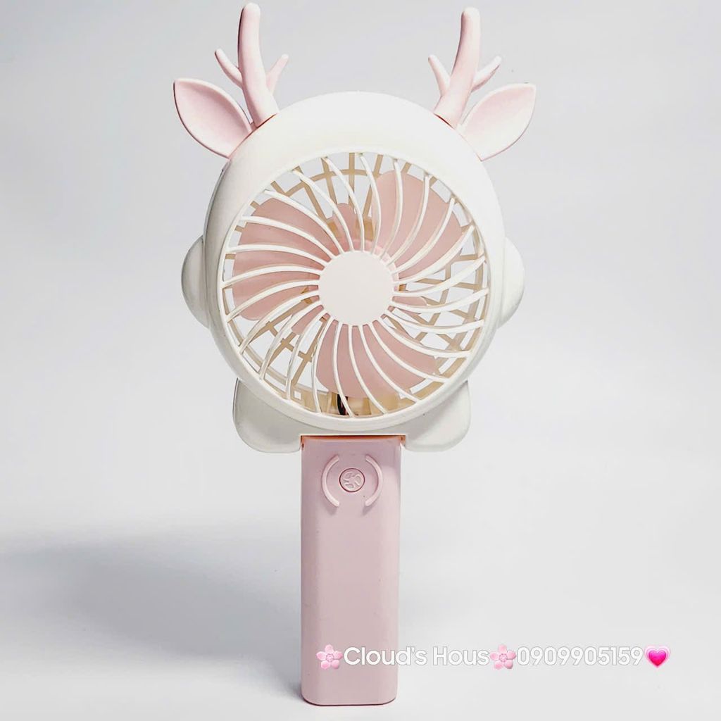 Mini Fan - Quạt Cầm Tay Có Tai Sừng Nhiều màu