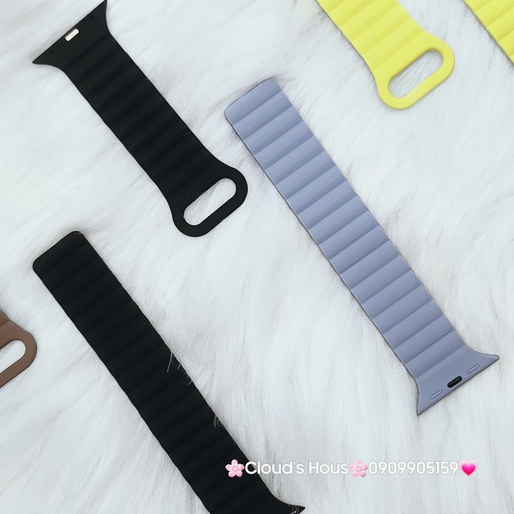 Dây Apple Watch Silicone Basic Chống bẩn Hai màu có nam châm siêu xịn