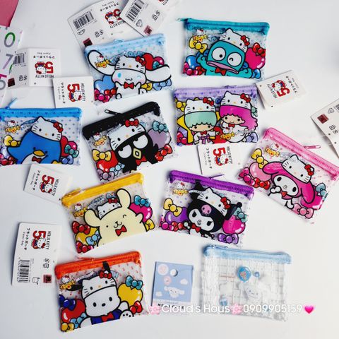 BÓP Ví Mini Trong Suốt In Hình Kute Sanrio Chính Hãng