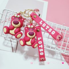 MÓC KHÓA GẤU DÂU LOTSO Mập Kute (4 mẫu)
