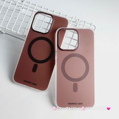 Case Ốp điện thoại iPhone Trong Nhám Magsafe Nâu Zoozoo Case iPhone 12/13/14/15/Pro/Promax