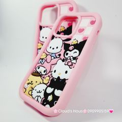 Case Ốp điện thoại iPhone SANIRO xanh Su dẻo 3D Nổi iPhone 11/12/13/14/15/Plus/Pro/Promax