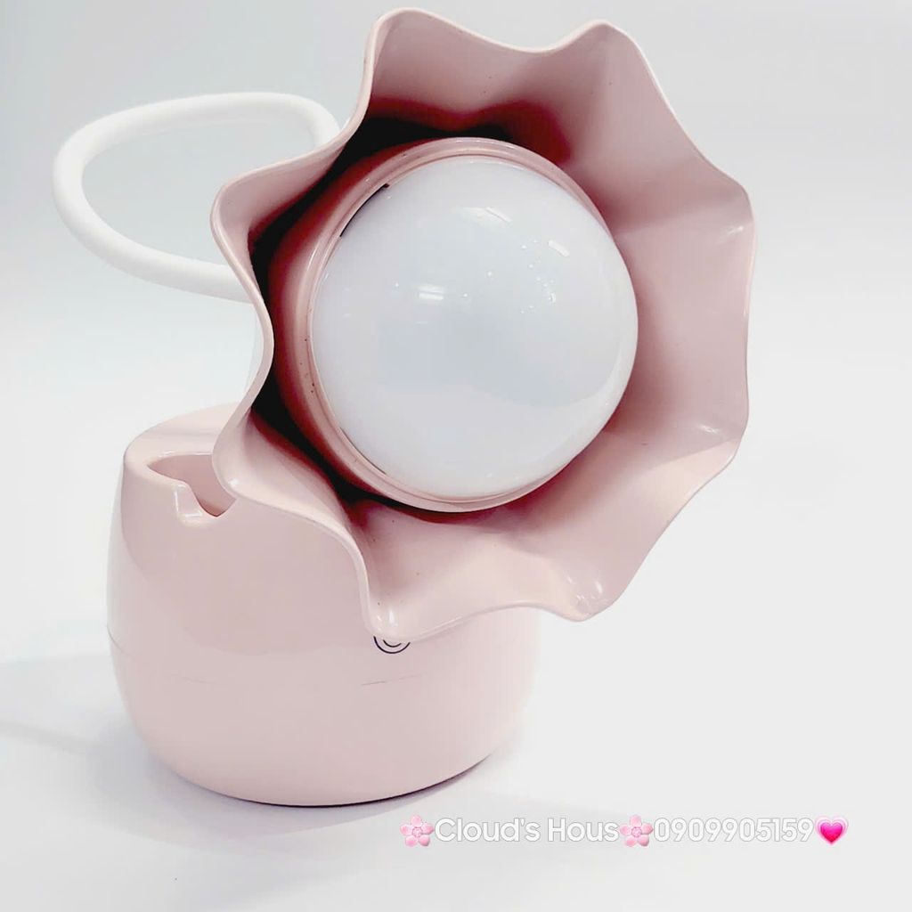 Đèn Học xoay 360 độ Bông Hoa Có khe đựng đồ