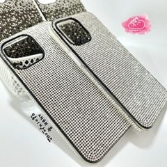 Case Ốp điện thoại iPhone Đính đá Trắng Bling bling sang chảnh iPhone 11/12/13/14/Pro/Promax