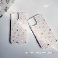 Case Ốp điện thoại iPhone Gấu Baby Bear Sticker Dễ Thương Nền Trắng iPhone 11/12/13/14/15/Pro/Promax
