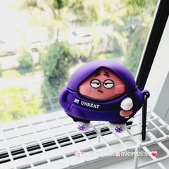 Cover Case Vỏ bảo vệ Airpod Su dẻo Bé Mập áo Tím Airpod 1/2/3/Pro/Pro2